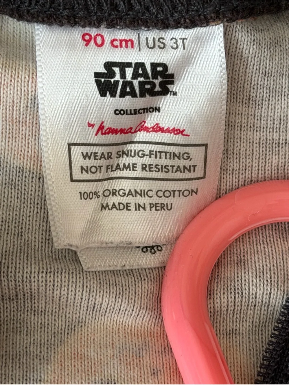 Hanna Anderson 100% Organic Cotton Star Wars Collection One-Piece Pajama Size 3T